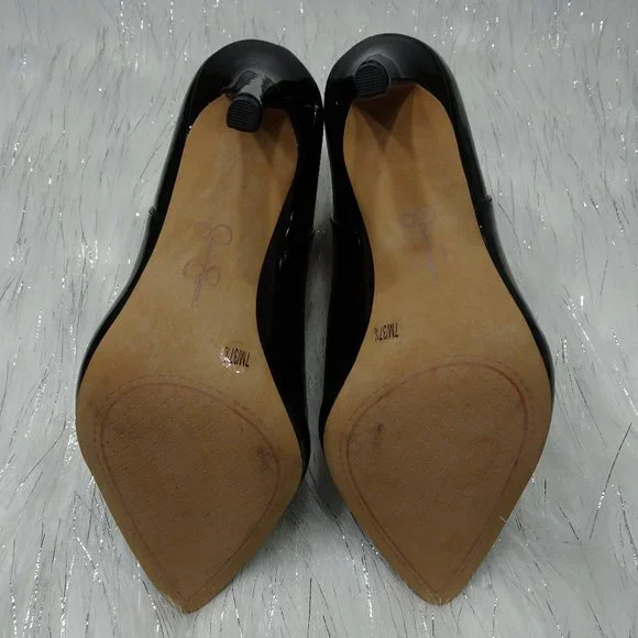 Jessica Simpson Black Periya Faux Leather Pointed Toe Booties 7M - Picture 11 of 14